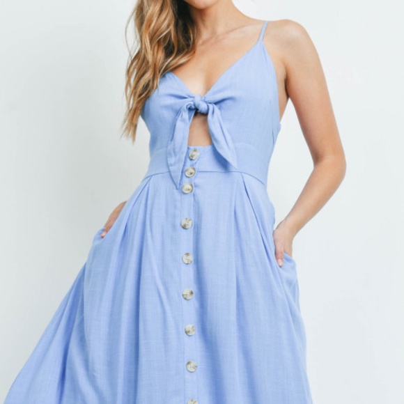 Girly & Flirty Little Blue Dress - Picture 4 of 17